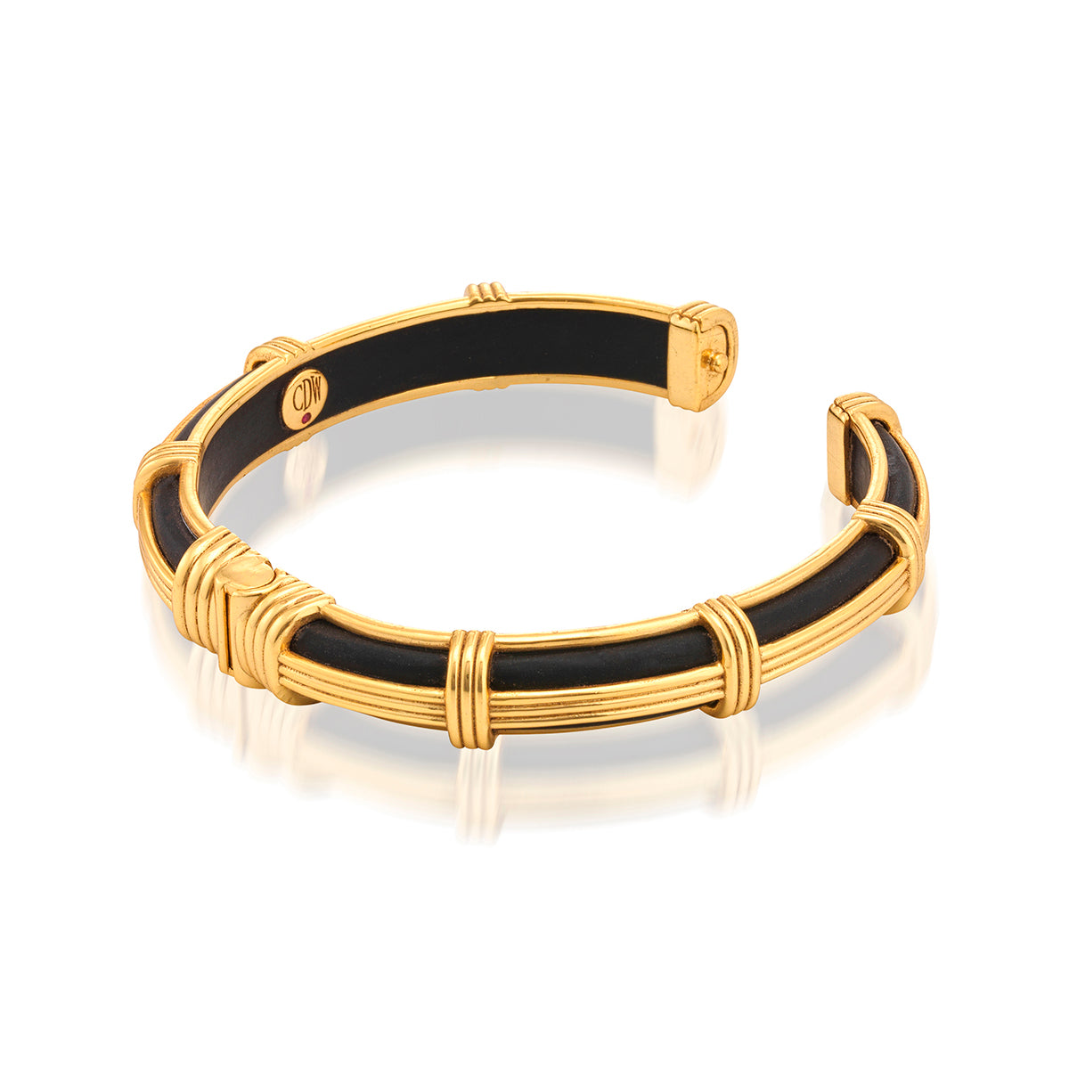 Gaia Petite Hinged Bangle. S/M - Ebony - Image 4