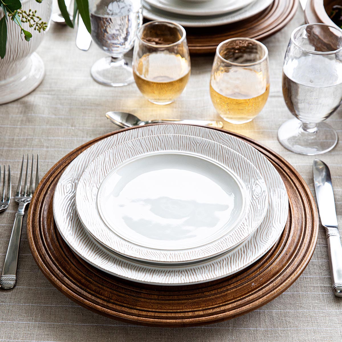 Blenheim Oak Dessert/Salad Plate - Whitewash - Image 3