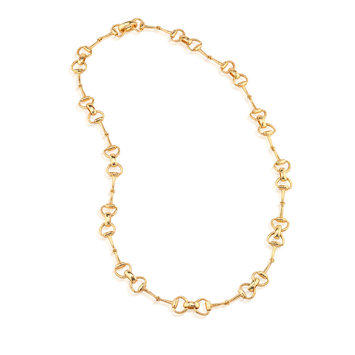 Equestrian Snaffle Bit Chain Necklace. 34 - Gold - Image 3