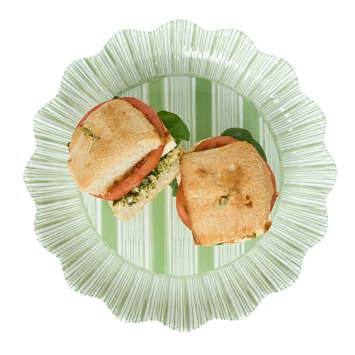 Cabana Stripe Melamine Dinner Plate Assorted Set/4 - Multi - Image 2