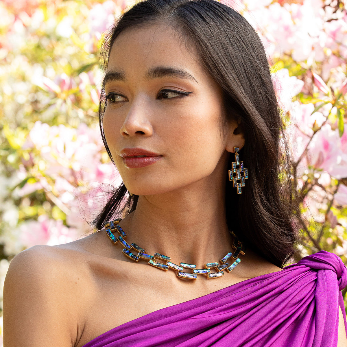 Pathway Post Drop Earrings - Abalone - Image 5