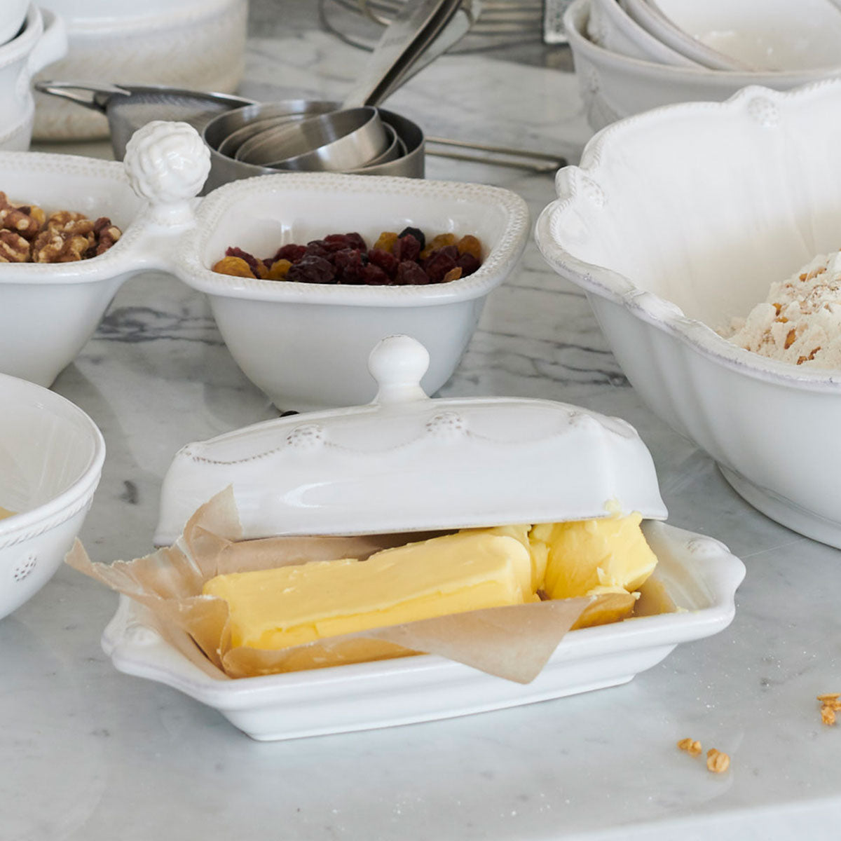Berry & Thread Butter Dish - Whitewash - Image 2