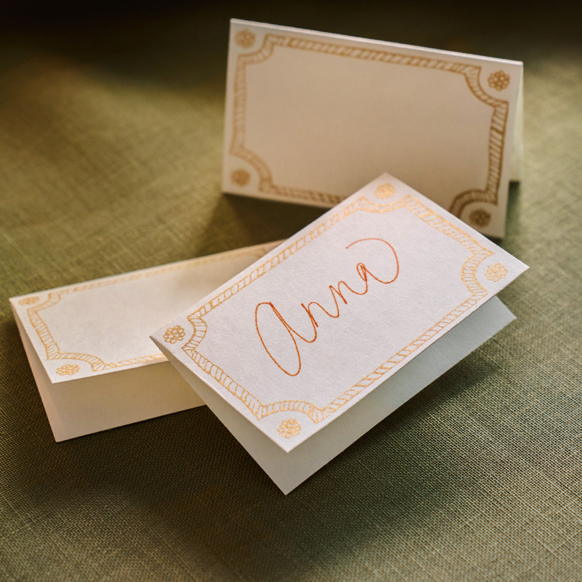 Berry & Thread Place Card Set/12 - Gold - Image 4