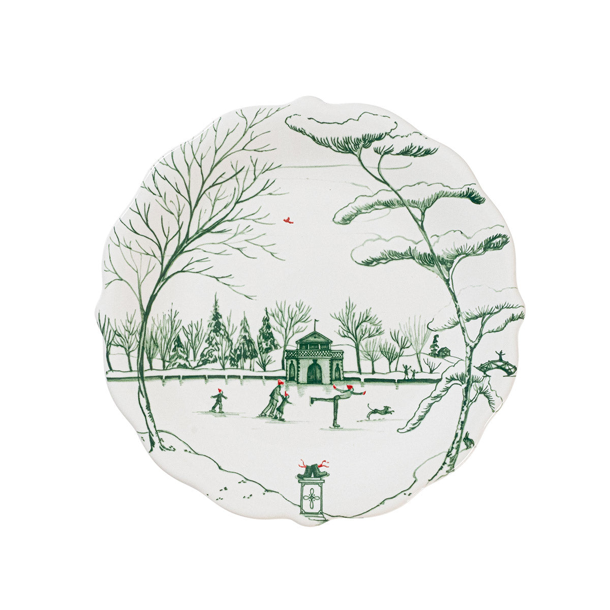Country Estate Winter Frolic Party Plate Assorted Set/4 - Evergreen - Image 6