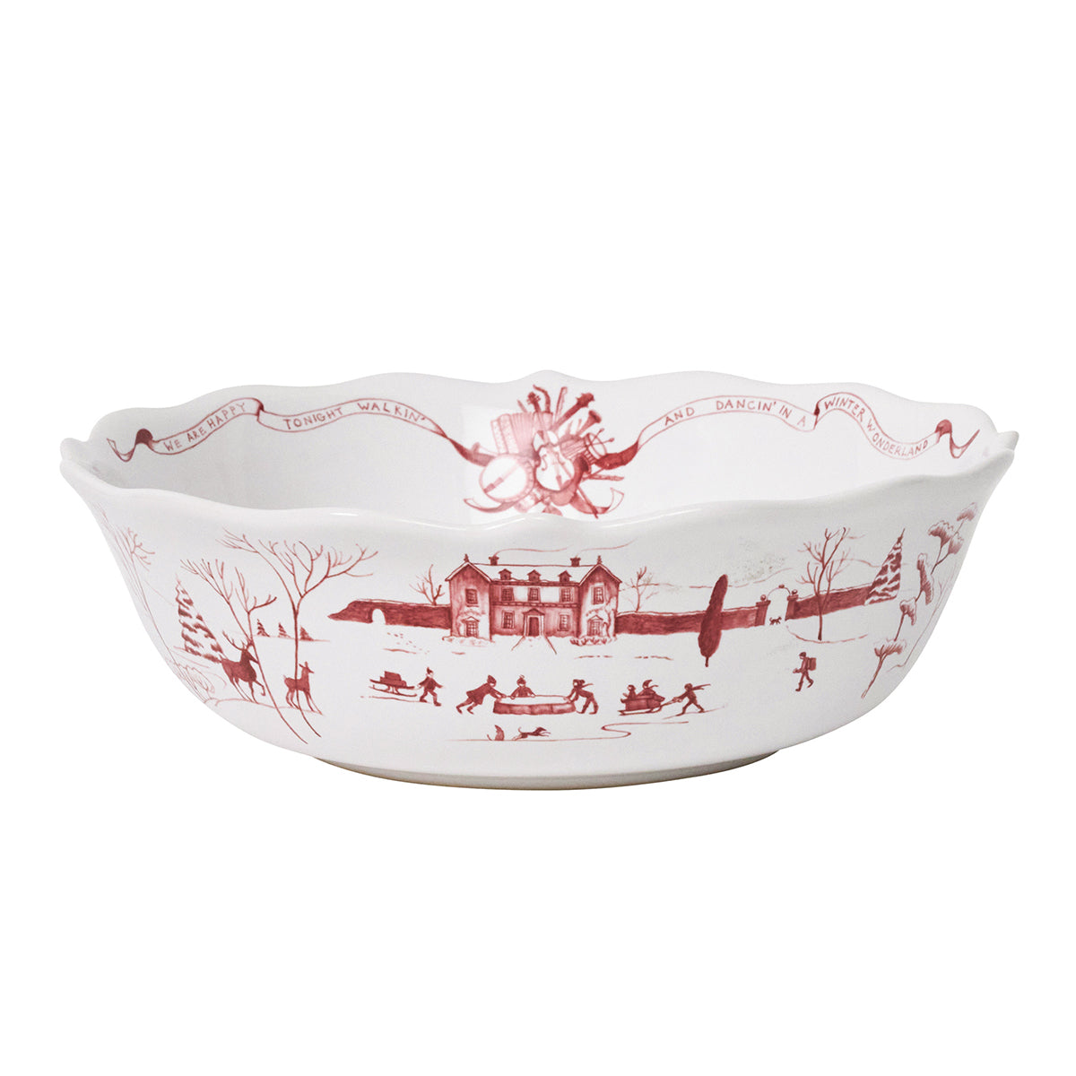 Country Estate Winter Frolic 11 Serving Bowl - Ruby - Image 3