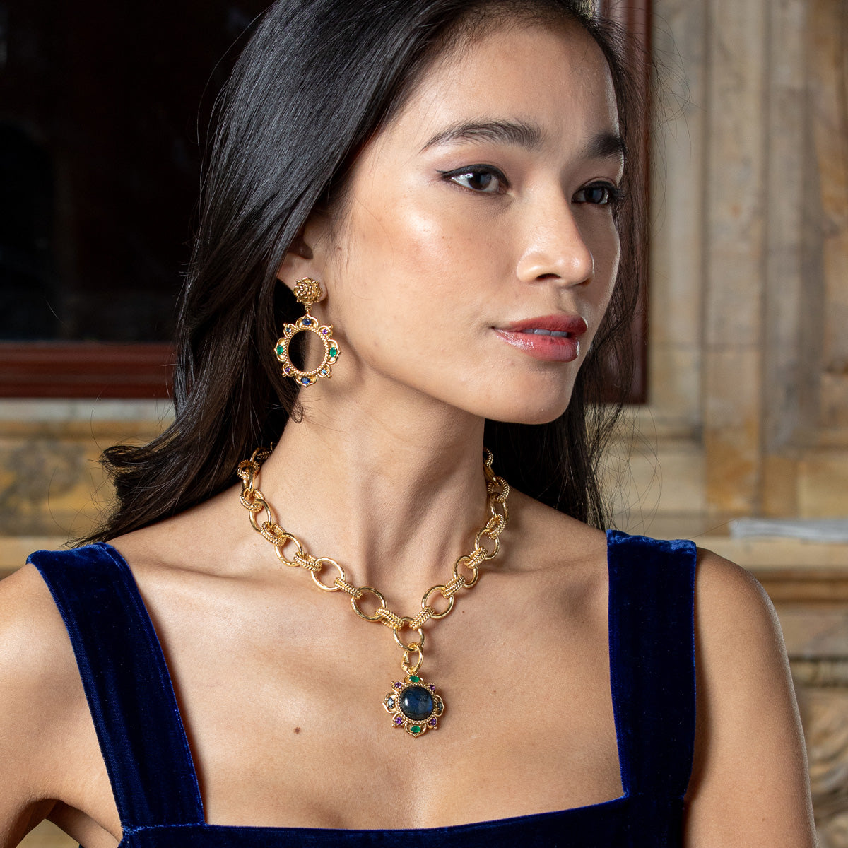 Contessa Dangle Earrings - Multi - Image 4