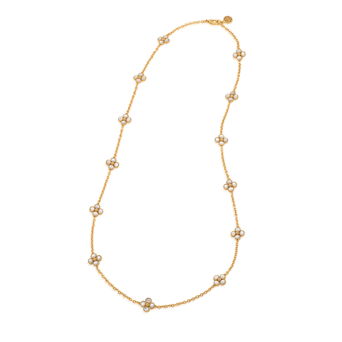 Berry Clover Double Sided Necklace. 34 - Pearl White - Image 4