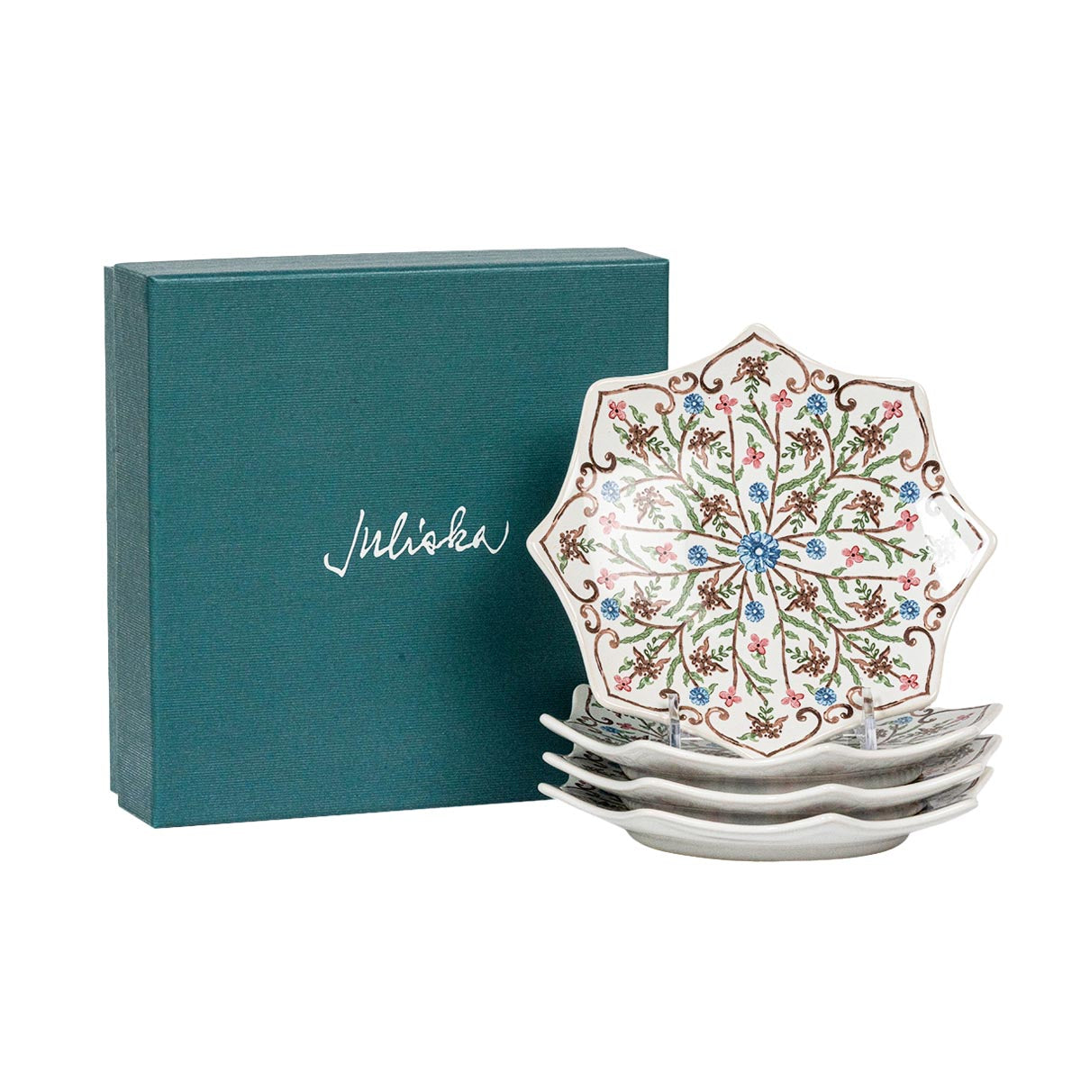 Villa Seville Scalloped Side/Cocktail Plate Set/4 - Chambray - Image 2