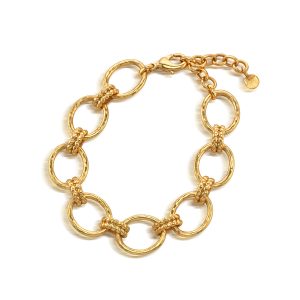 Cleopatra Grande Link Bracelet. 7+1.5 - Gold