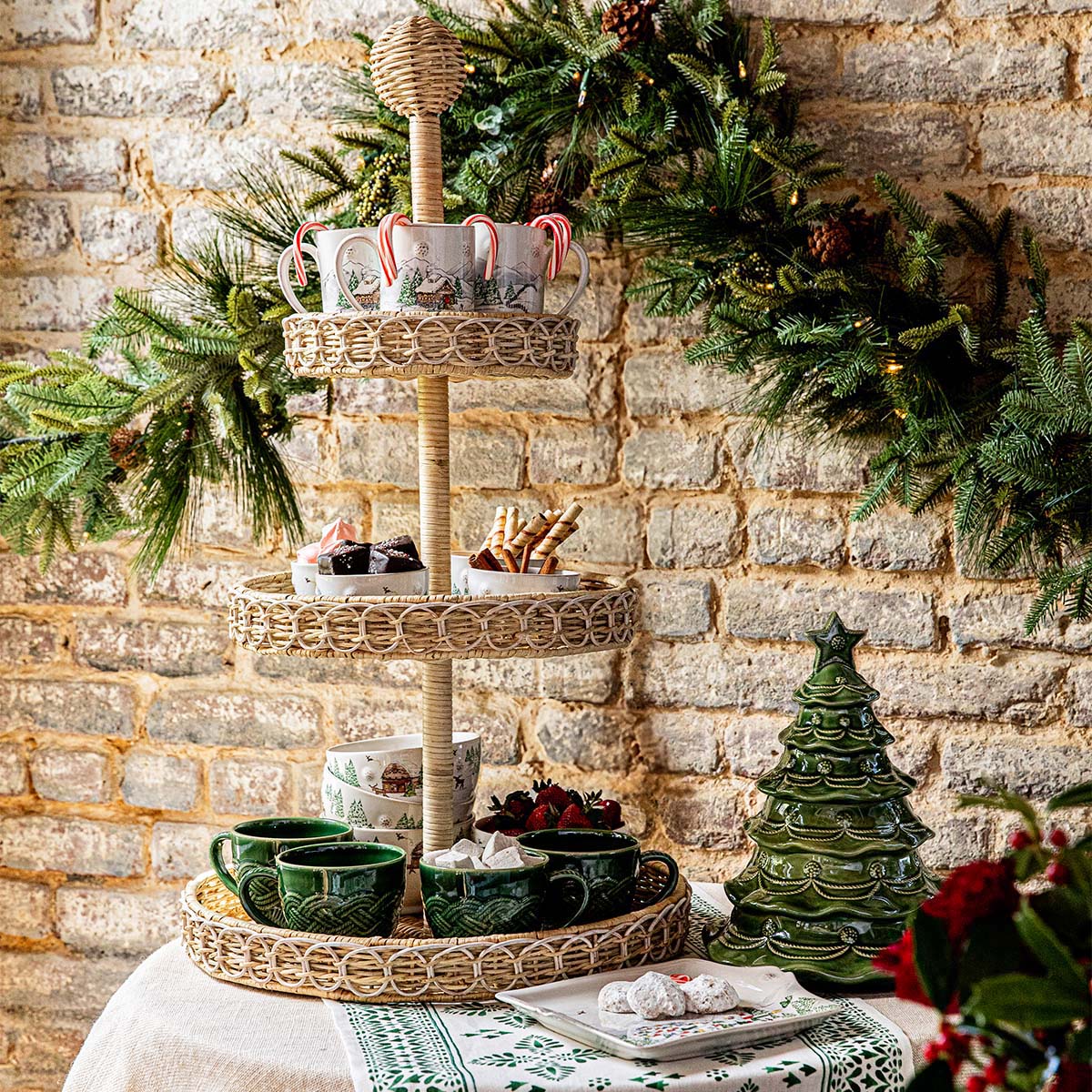 Berry & Thread Christmas Tree Cookie Jar - Basil - Image 6