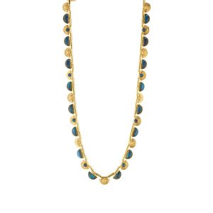 Cleopatra Riviere Necklace. 17+2 - Blue Labradorite