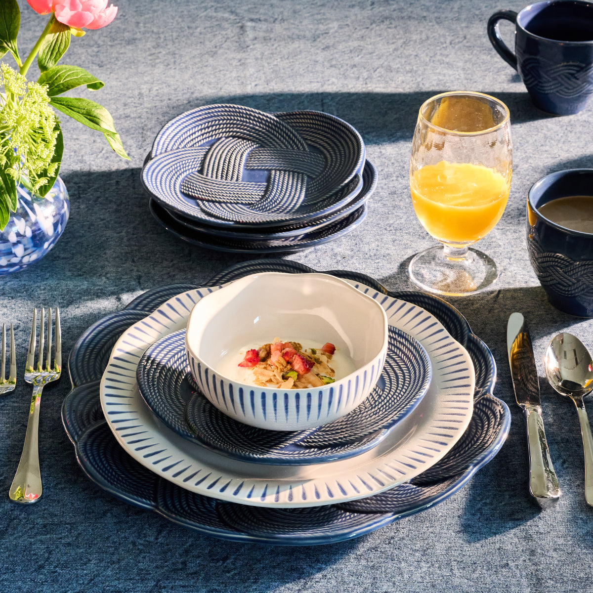 Le Panier Mystic Knot Dessert/Salad Plate - Denim - Image 5