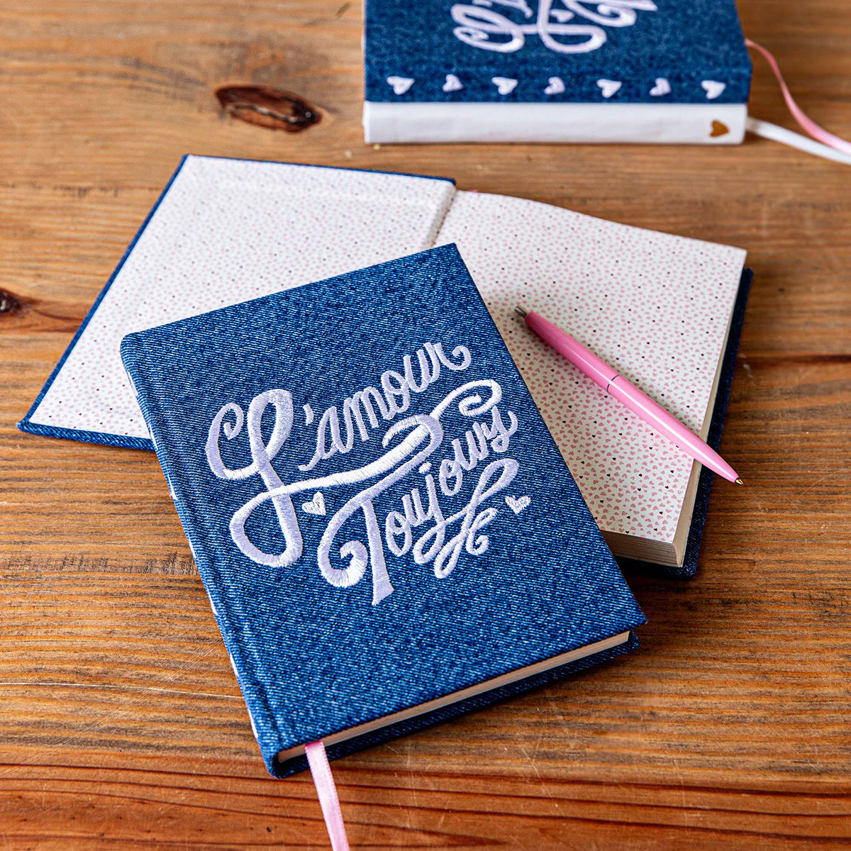 L'Amour Toujours 6 x 8 Journal - Denim - Image 4