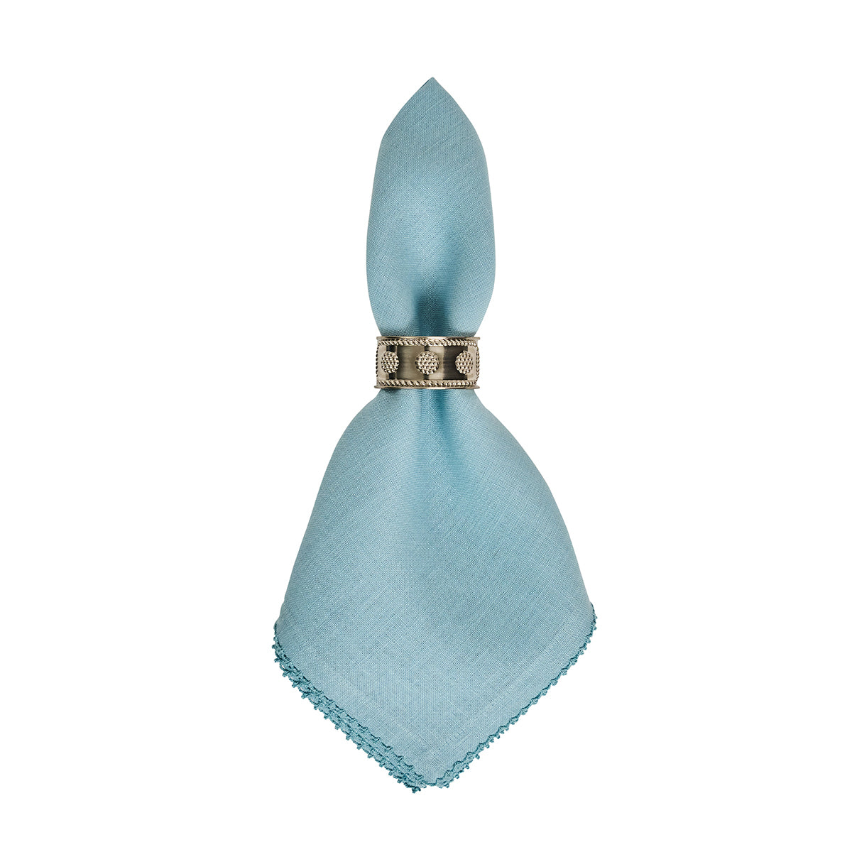 Berry Scallop Napkin Set/4 - Light Blue - Image 2