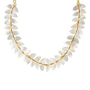Mermaid Garden Vine Necklace. 14+3 - MOP