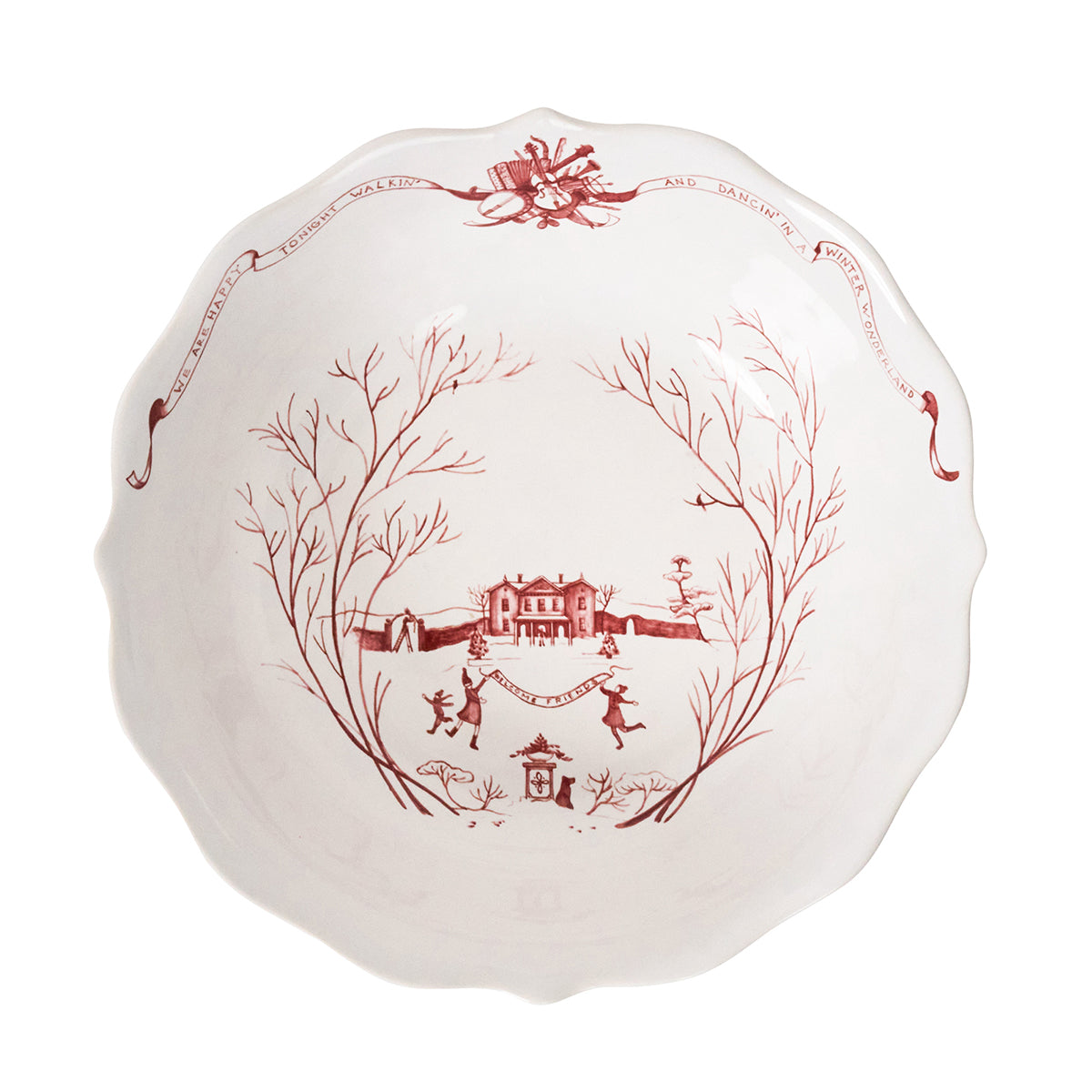 Country Estate Winter Frolic 11 Serving Bowl - Ruby - Image 6