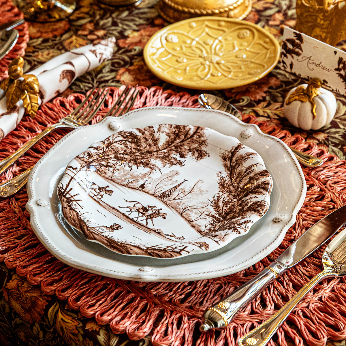 Berry & Thread Flared Dinner Plate - Whitewash - Image 4