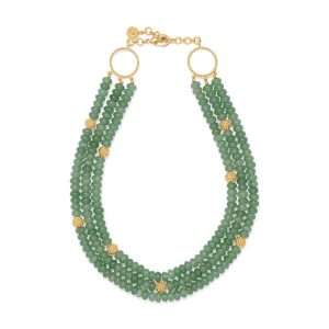 Bead Triple Strand Necklace. 18+2 - Meadow Jade