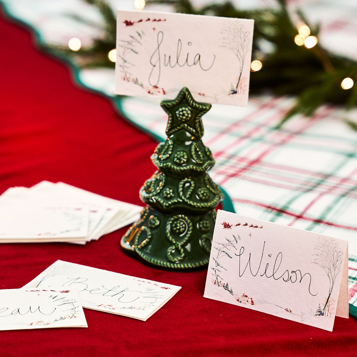 Country Estate Winter Frolic Place Card Set/12 - Evergreen - Image 4