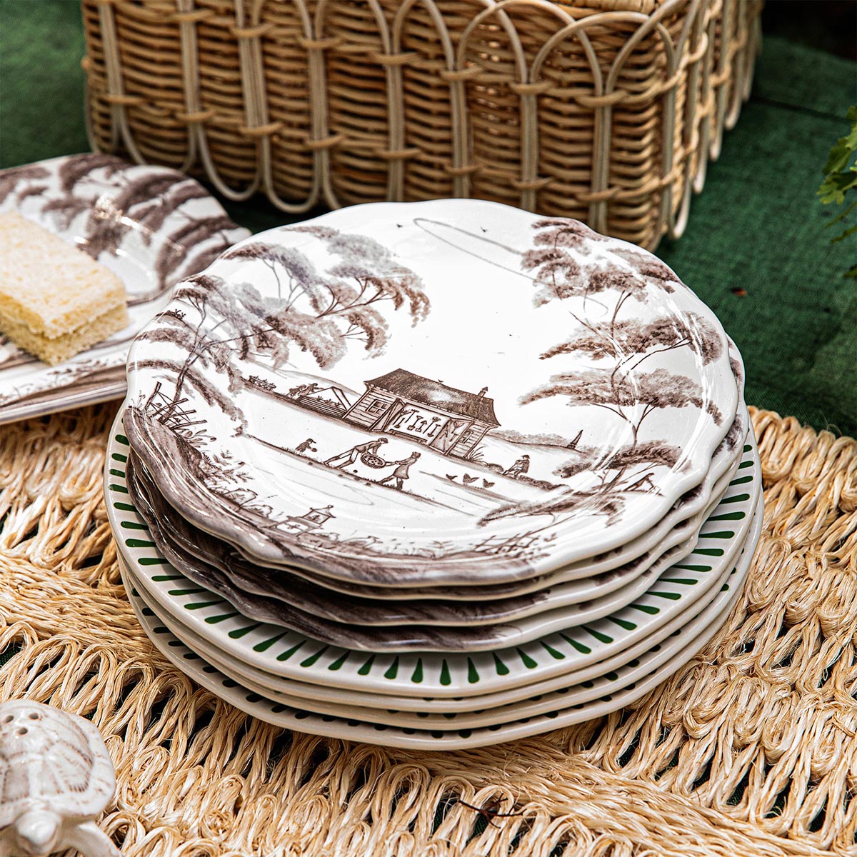 Country Estate Party Plate Assorted Set/4 - Flint Grey - Image 6