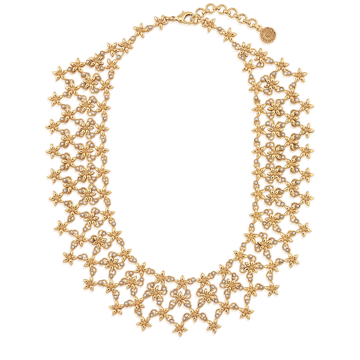 Jasmine Cascade Necklace. 16+2 - Pearl White - Image 3