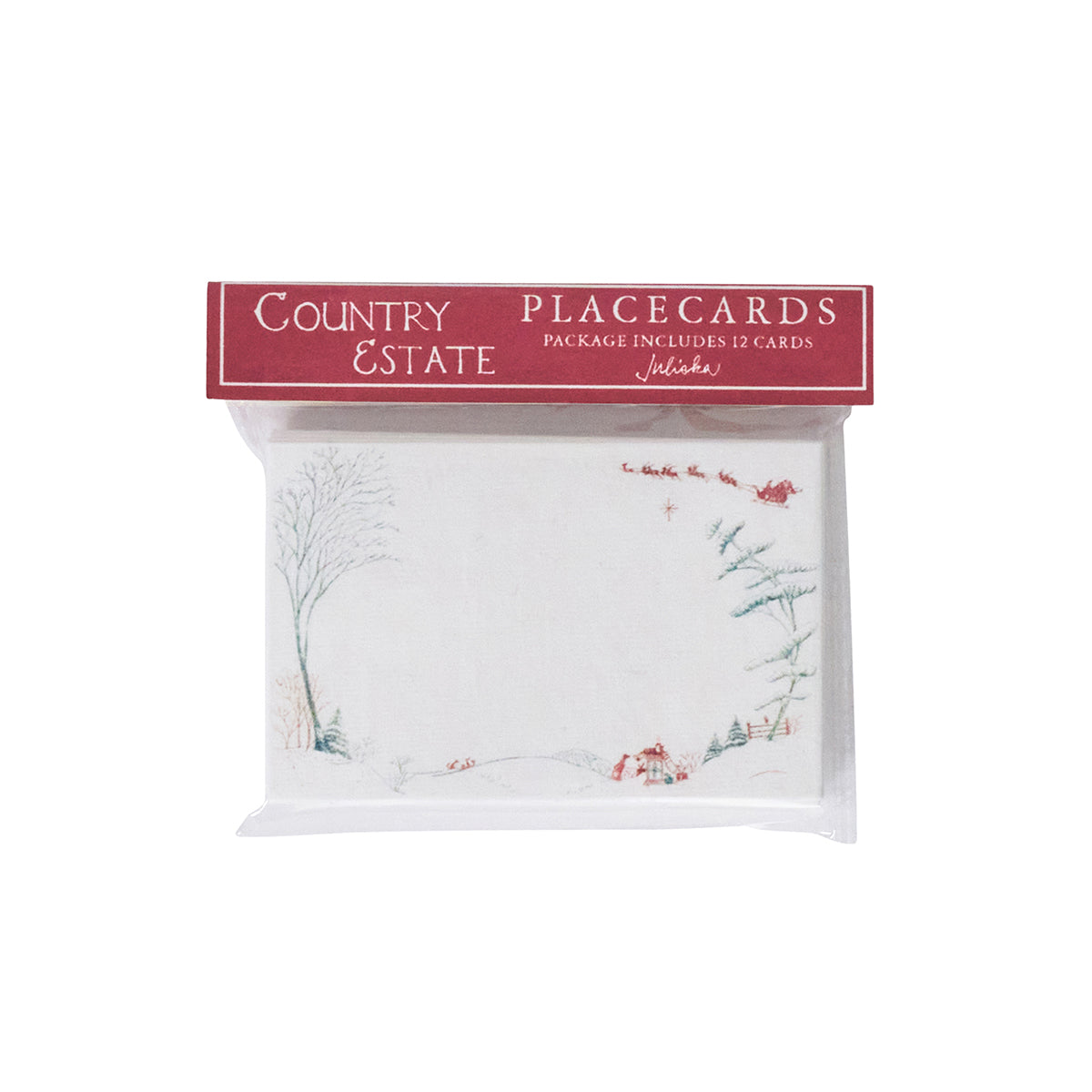 Country Estate Winter Frolic Place Card Set/12 - Evergreen - Image 3