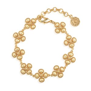 Berry Clover Linear Bracelet. 7+2 - Gold