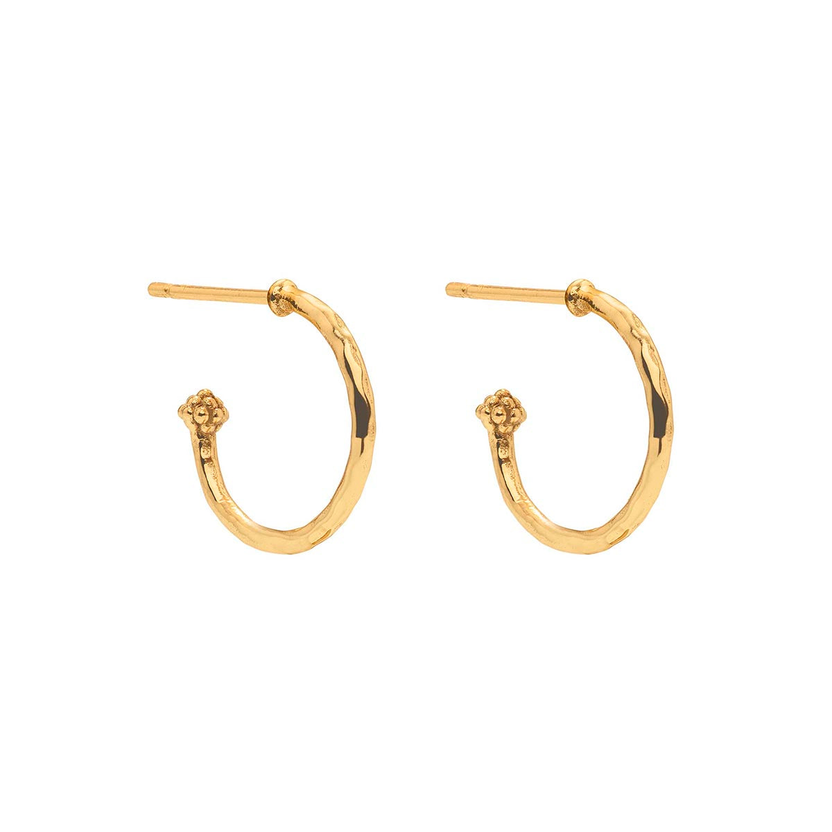 Aurora Hoop Earrings with Double Sided Charm - Abalone/MOP - Image 5
